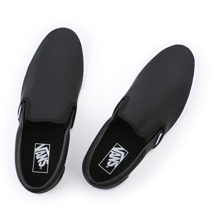Vans Perf Læder Classic Slip-On Sko Čierne | VN433P4OW60