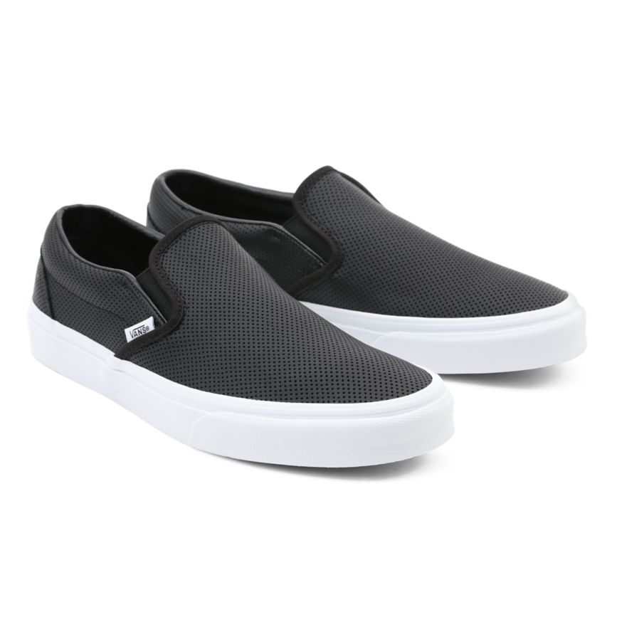 Vans Perf Læder Classic Slip-On Sko Čierne | VN433P4OW60