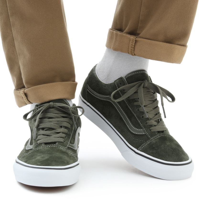Vans Pig Semsket Skinn Old Skool Sko Olivovo Zelená | VN332B7HJ28