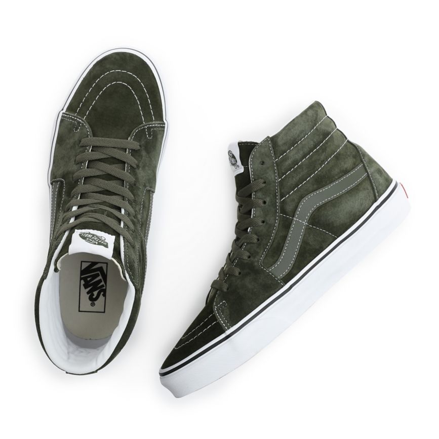 Vans Pig Semsket Skinn SK8-Hi Sko Olivovo Zelená | VN492Y8RG37