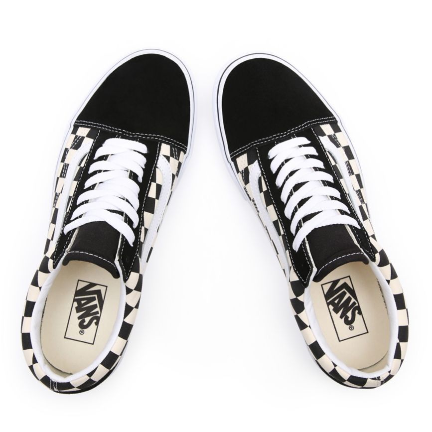Vans Primary Check Old Skool Sko Čierne | VN146R8FQ22