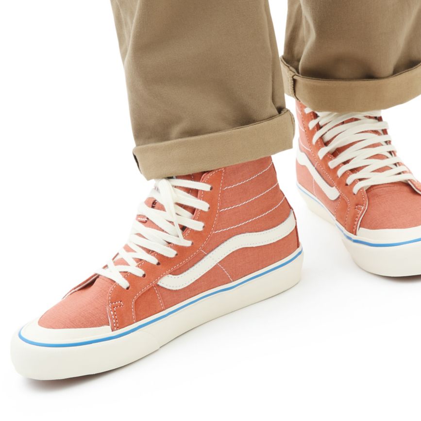 Vans Salt Wash SK8-Hi 138 Decon SF Sko Červené | VN037Z2HO93
