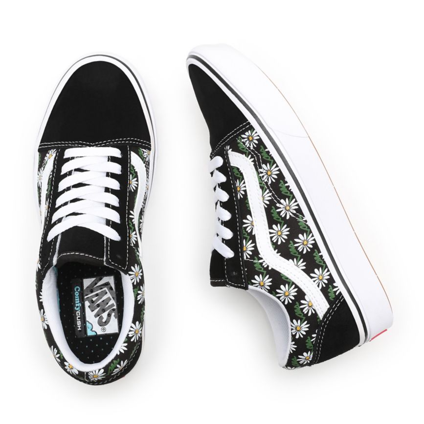 Vans Scribble Flower ComfyCush Old Skool Sko Čierne | VN441O8KZ66