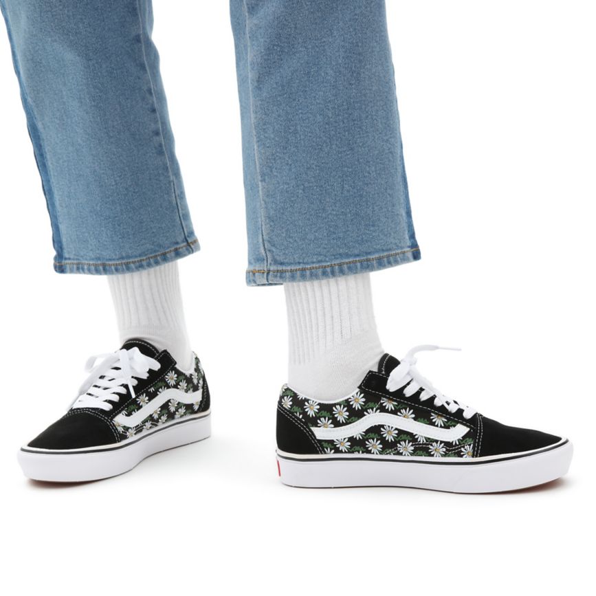 Vans Scribble Flower ComfyCush Old Skool Sko Čierne | VN441O8KZ66