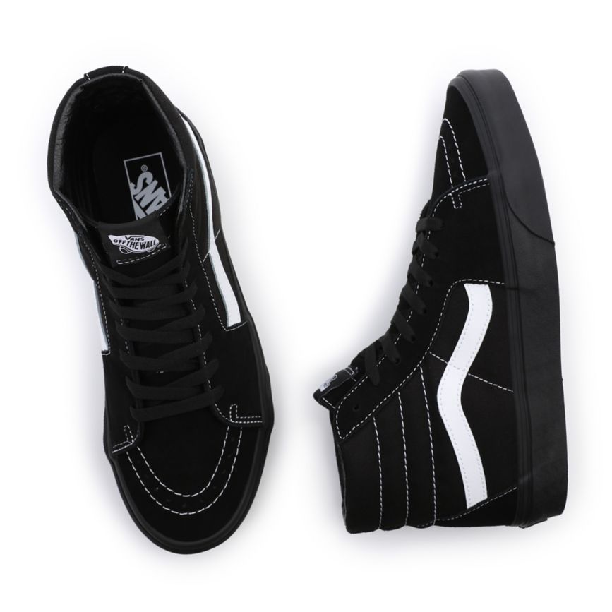 Vans Semsket Skinn Canvas Sk8-Hi Sko Čierne | VN710G7WB05