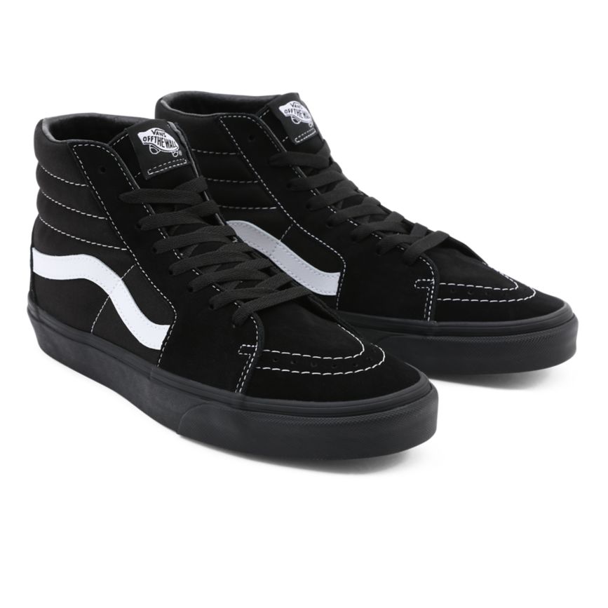 Vans Semsket Skinn Canvas Sk8-Hi Sko Čierne | VN710G7WB05