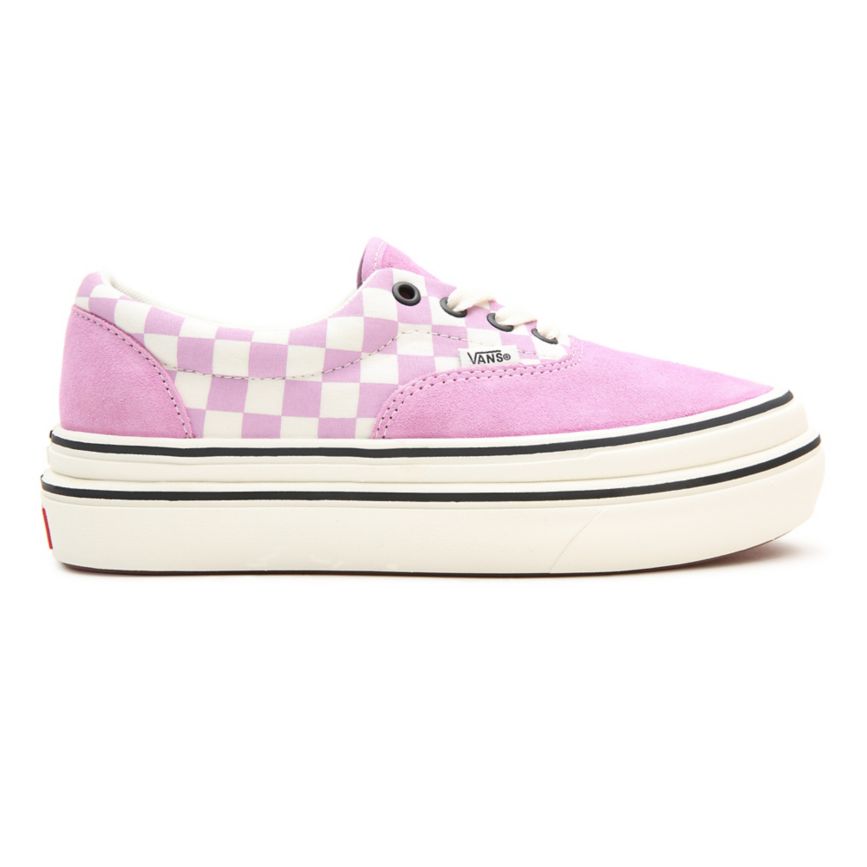 Vans Semsket Skinn Canvas Super ComfyCush Era Sko Ruzove | VN049S8WG98