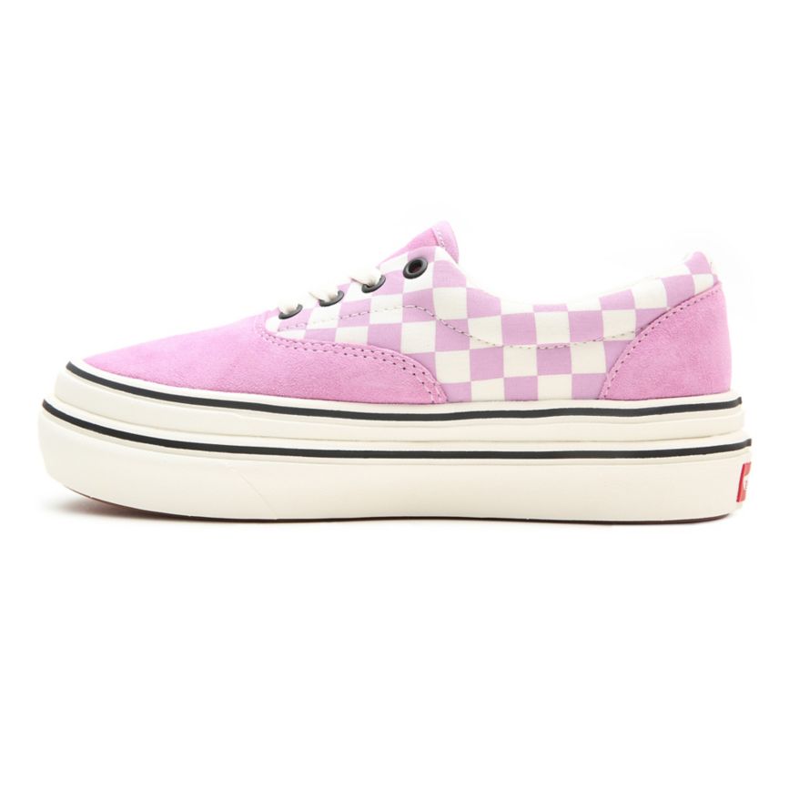 Vans Semsket Skinn Canvas Super ComfyCush Era Sko Ruzove | VN049S8WG98