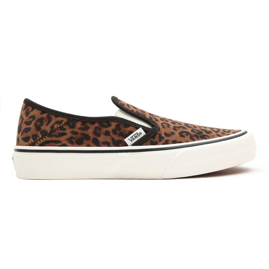 Vans Semsket Skinn Leopard Slip-On SF Sko Leopardie | VN444A2EA62