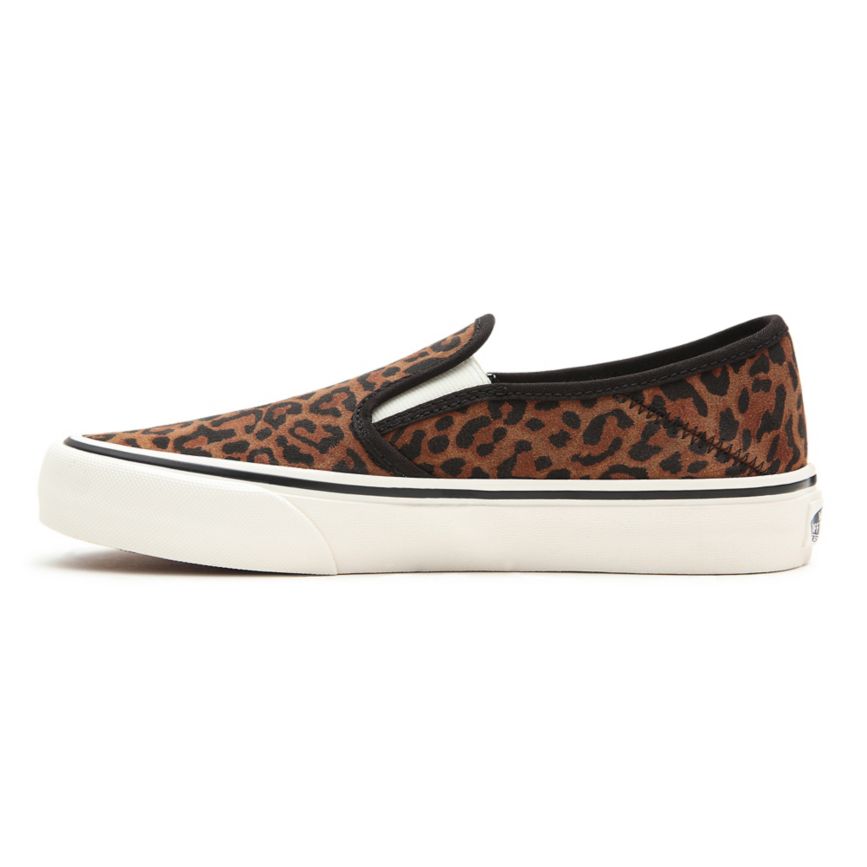 Vans Semsket Skinn Leopard Slip-On SF Sko Leopardie | VN444A2EA62