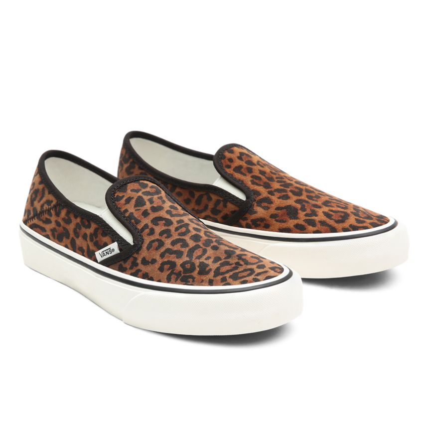 Vans Semsket Skinn Leopard Slip-On SF Sko Leopardie | VN444A2EA62