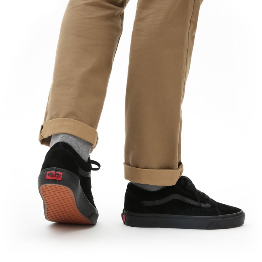Vans Semsket Skinn Old Skool Sko Čierne | VN495T0KJ43