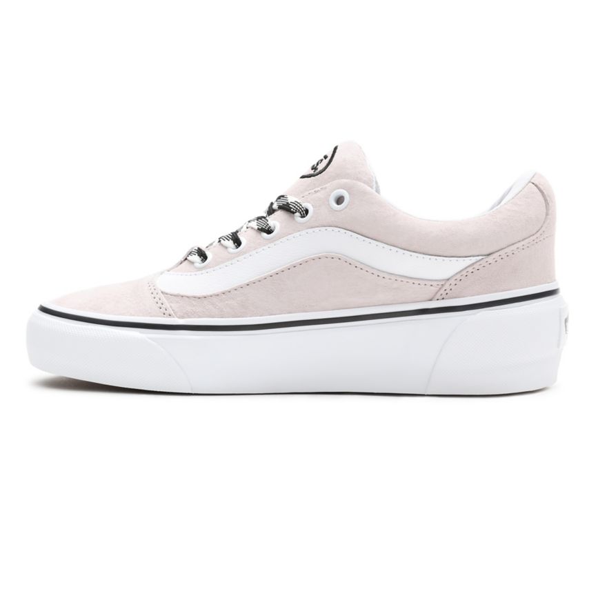 Vans Semsket Skinn Shape NI Sko Ruzove | VN426I4IA41