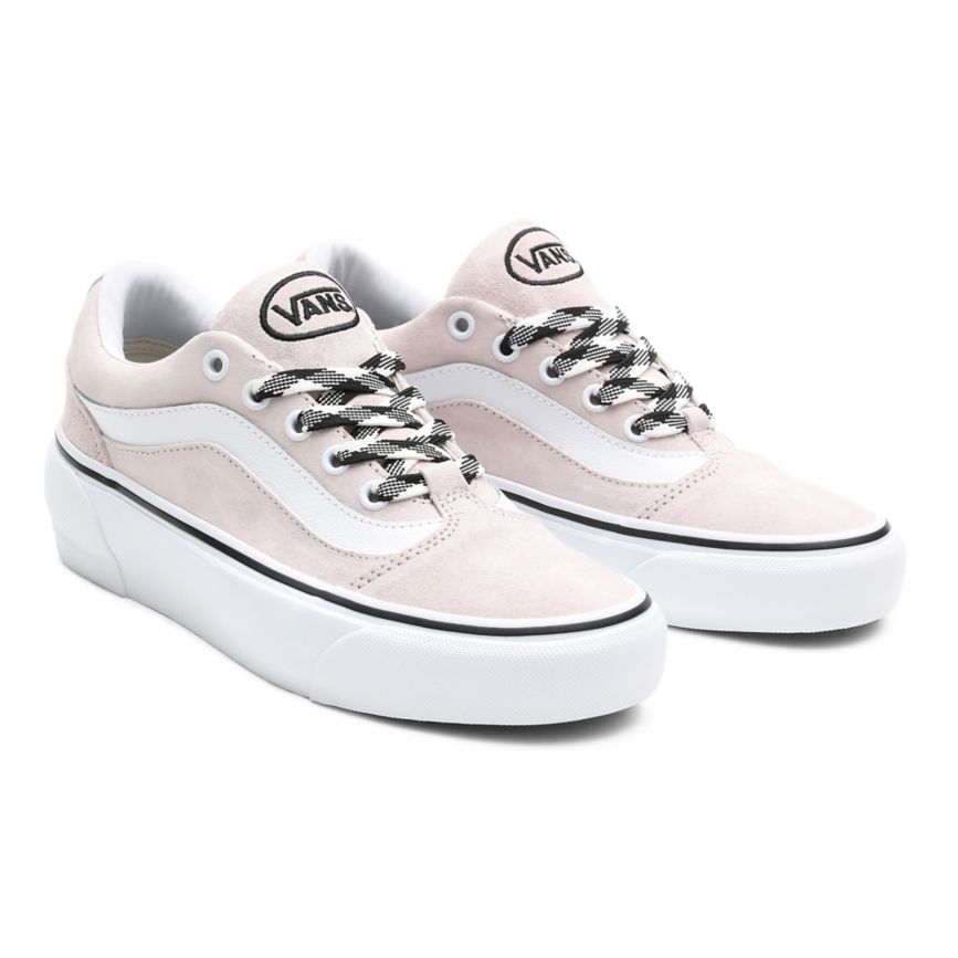 Vans Semsket Skinn Shape NI Sko Ruzove | VN426I4IA41