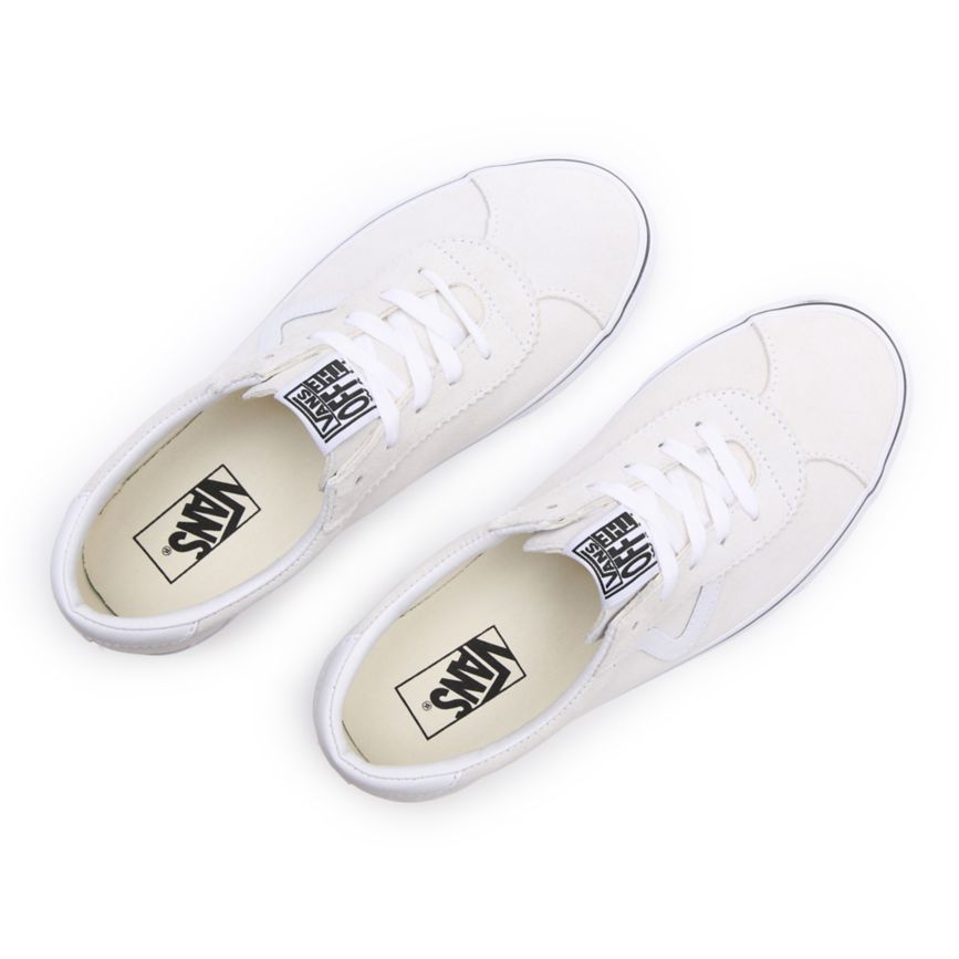 Vans Semsket Skinn Sports Sko Biele | VN035E8AW14