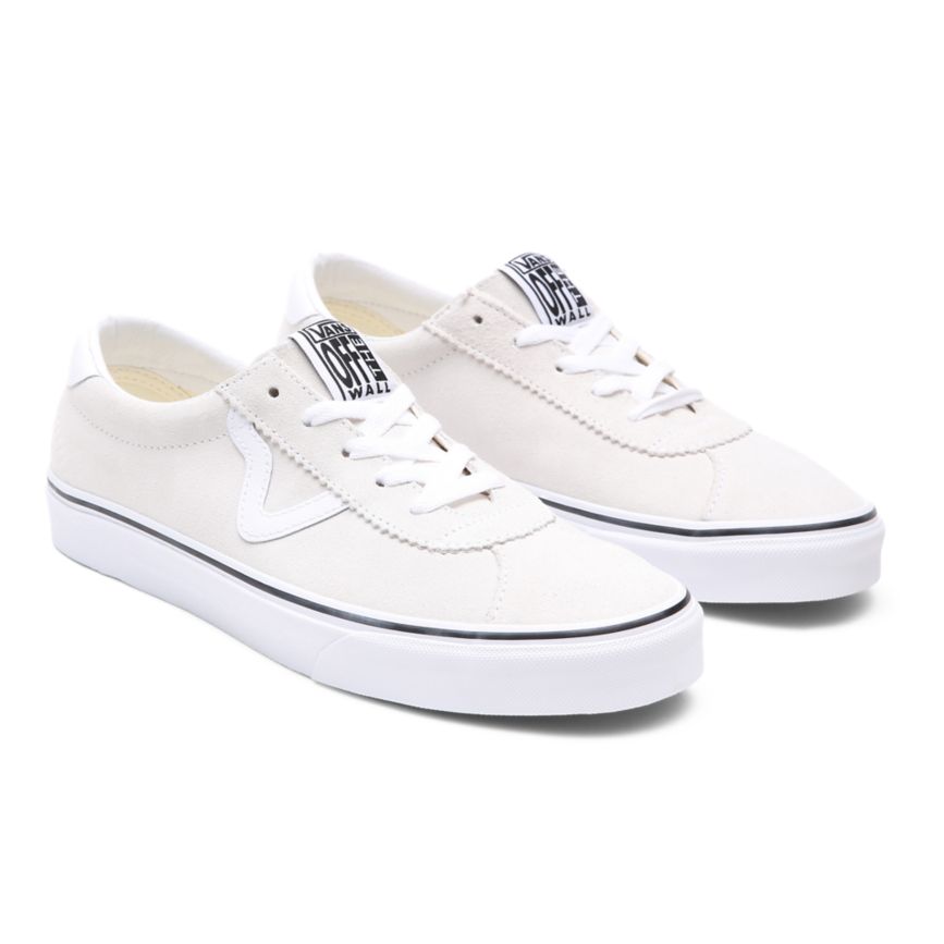 Vans Semsket Skinn Sports Sko Biele | VN035E8AW14
