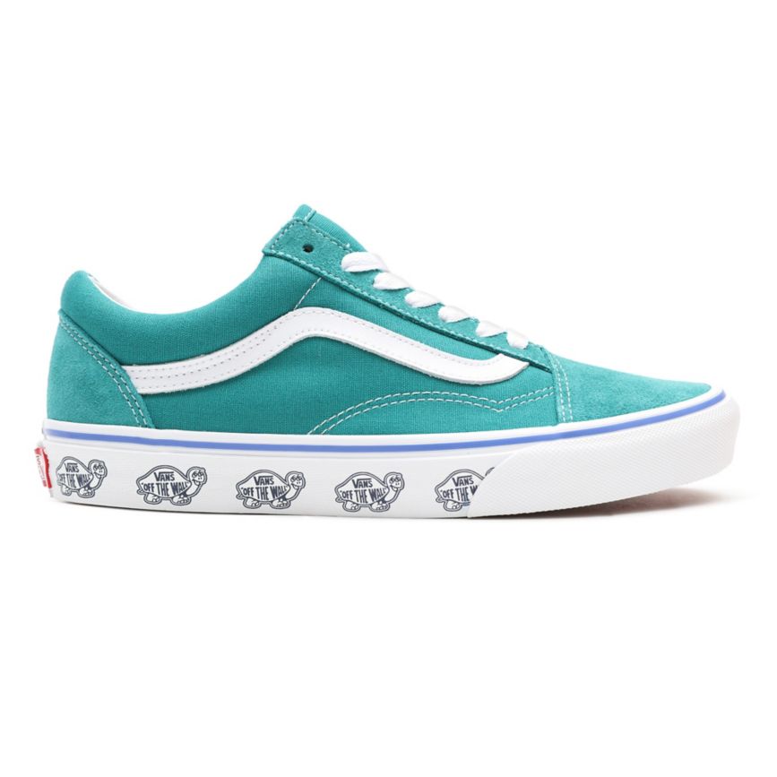Vans Sidewall Print Old Skool Sko Tyrkysové | VN539V0VR64