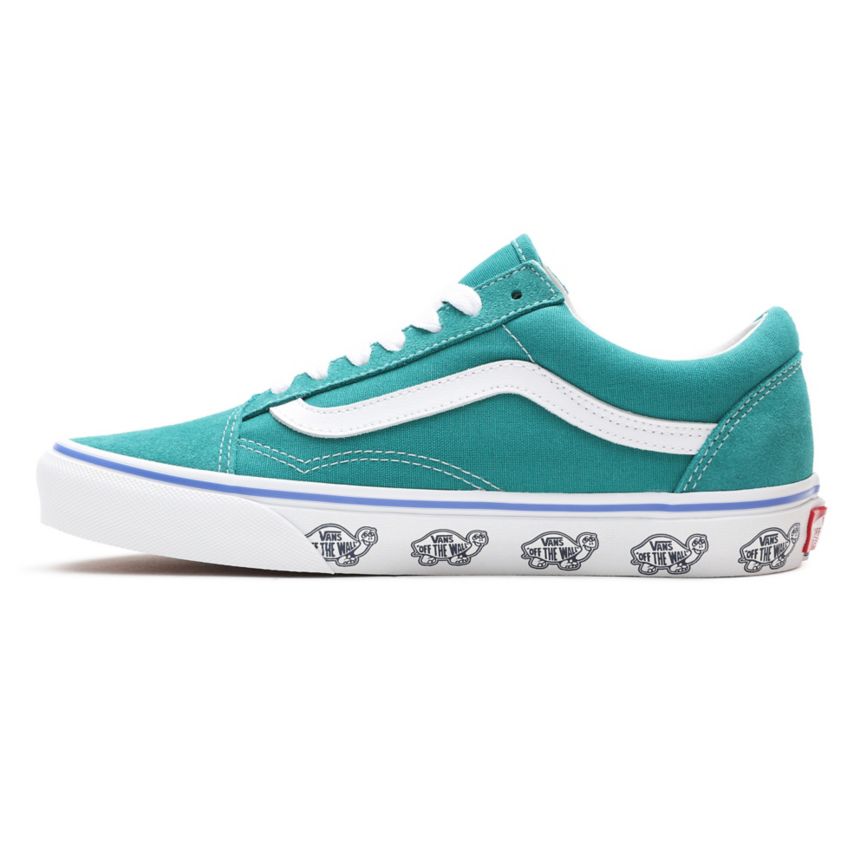 Vans Sidewall Print Old Skool Sko Tyrkysové | VN539V0VR64