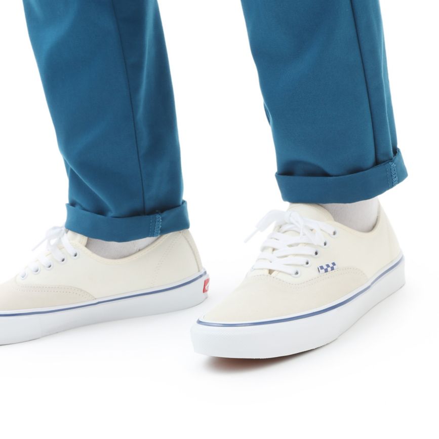 Vans Skate Authentic Sko Biele | VN986F9VT03