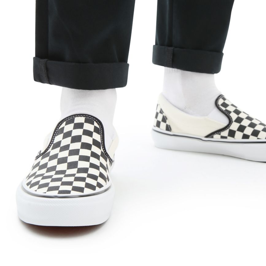 Vans Skate Checkerboard Slip-On Sko Biele | VN296O5OS34
