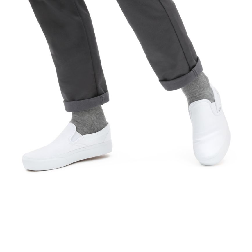Vans Slip-On Platform Sko Biele | VN214J5PP25