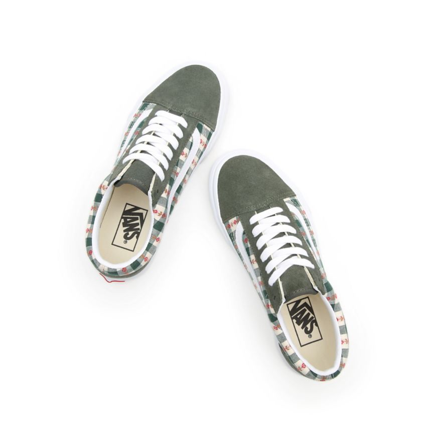 Vans Spring Daze Old Skool Sko Tmavo Zelene | VN738Q9FV61