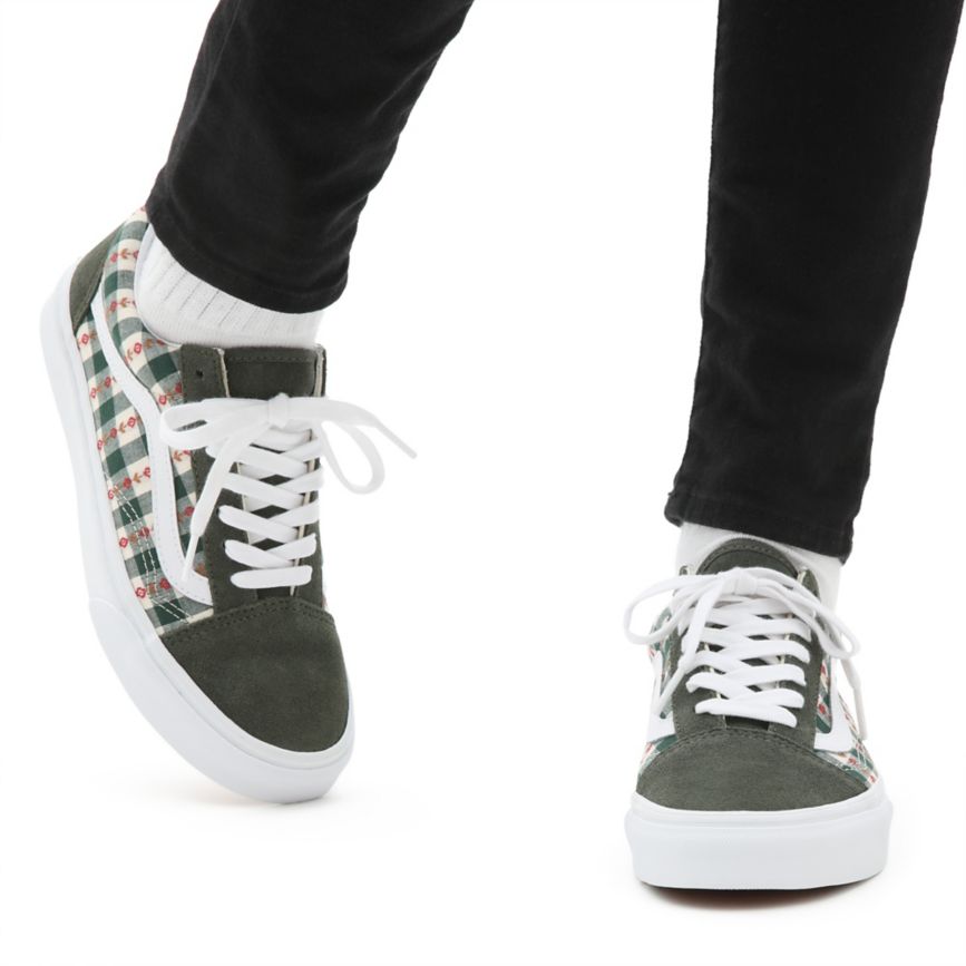 Vans Spring Daze Old Skool Sko Tmavo Zelene | VN738Q9FV61
