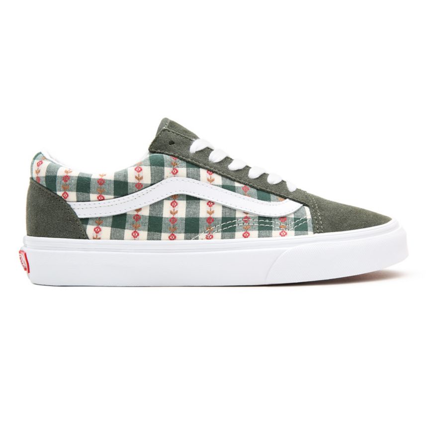 Vans Spring Daze Old Skool Sko Tmavo Zelene | VN738Q9FV61