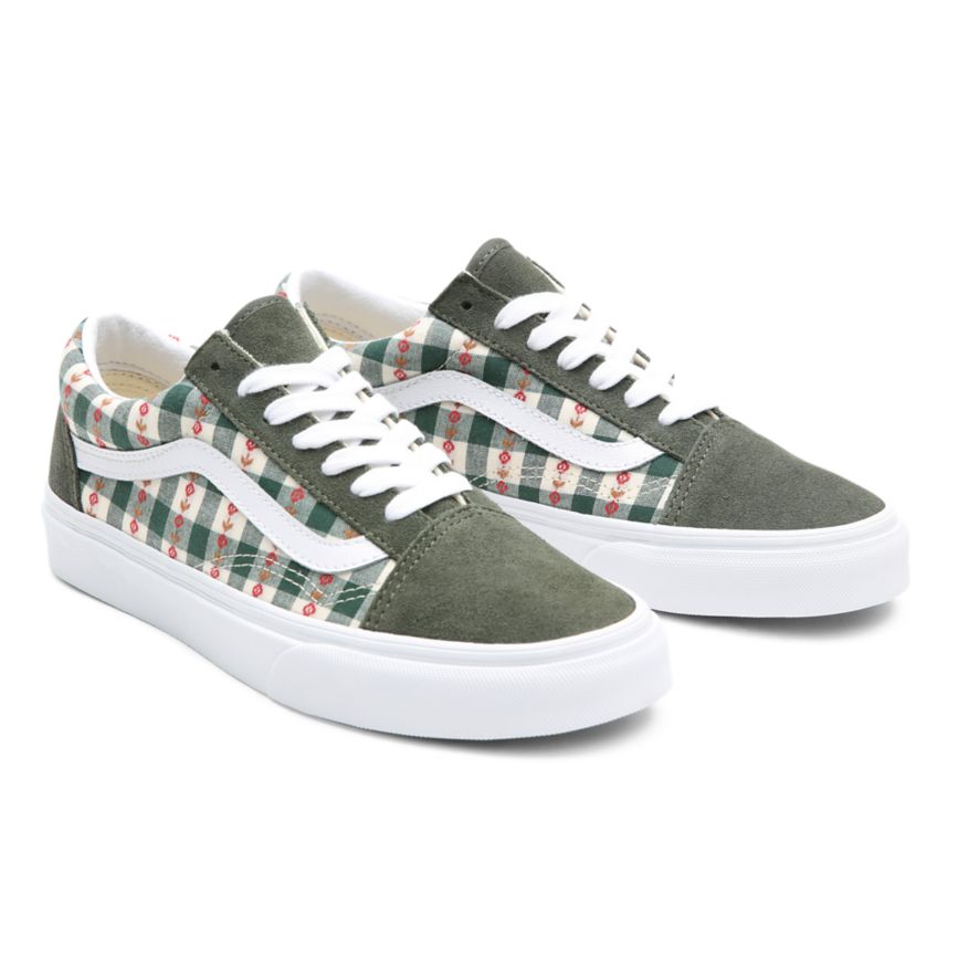 Vans Spring Daze Old Skool Sko Tmavo Zelene | VN738Q9FV61