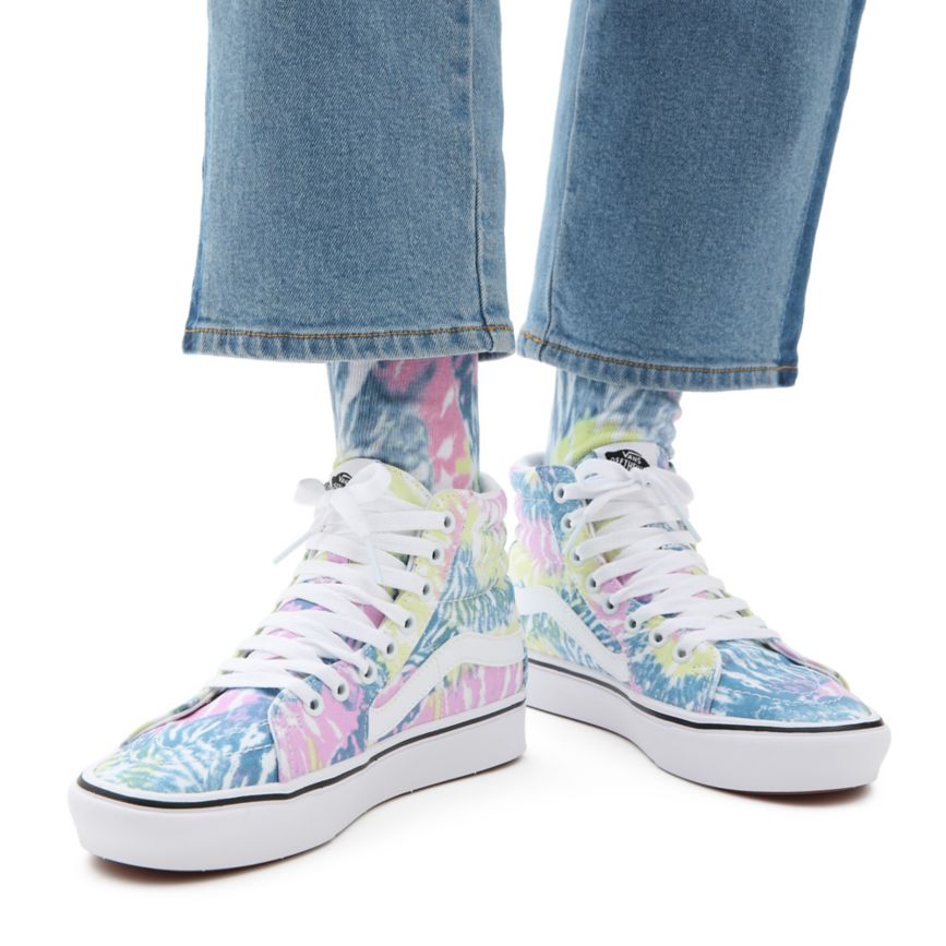 Vans Tie-Dye ComfyCush SK8-Hi Sko Viacfarebný | VN000E9JM82