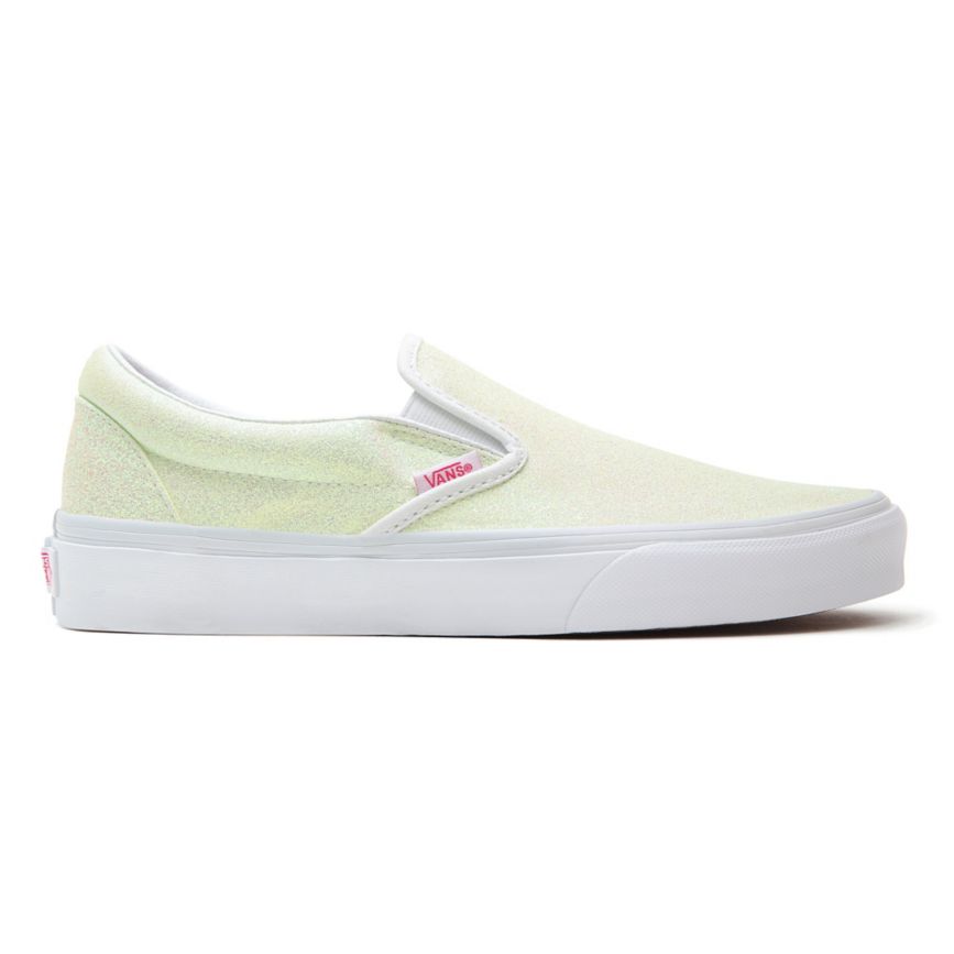 Vans UV Glitter Classic Slip-On Sko Biele | VN398F0PD08
