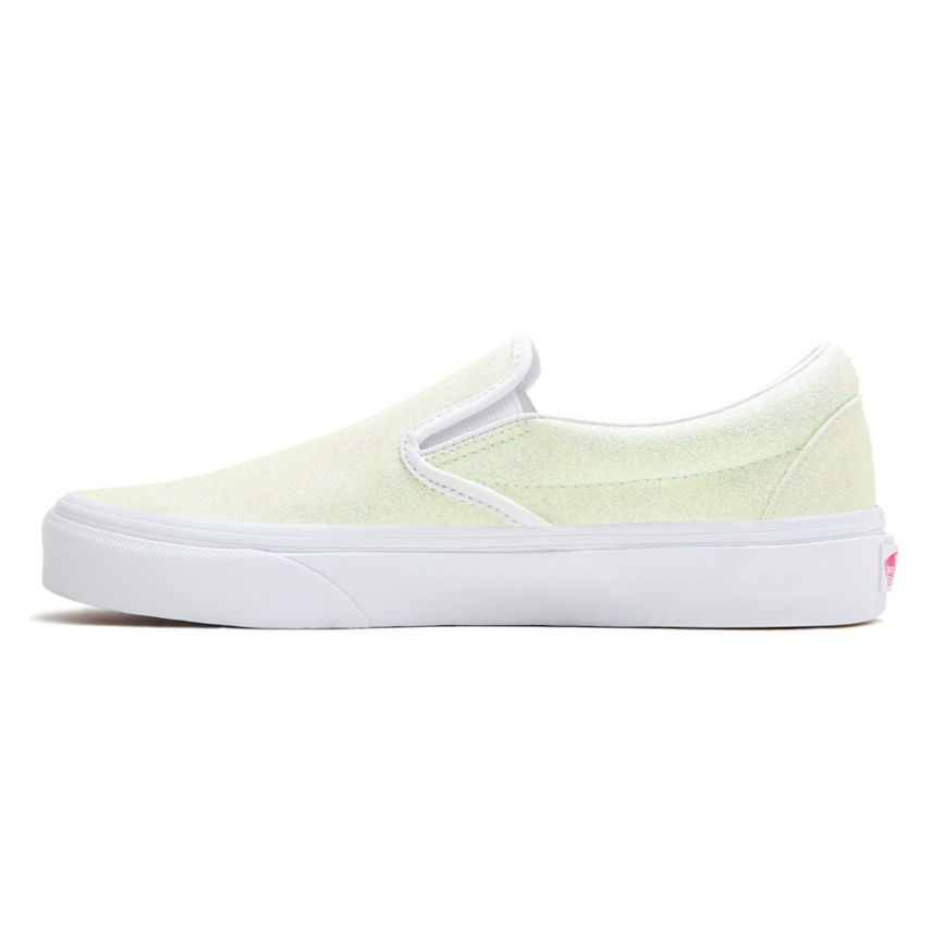 Vans UV Glitter Classic Slip-On Sko Biele | VN398F0PD08