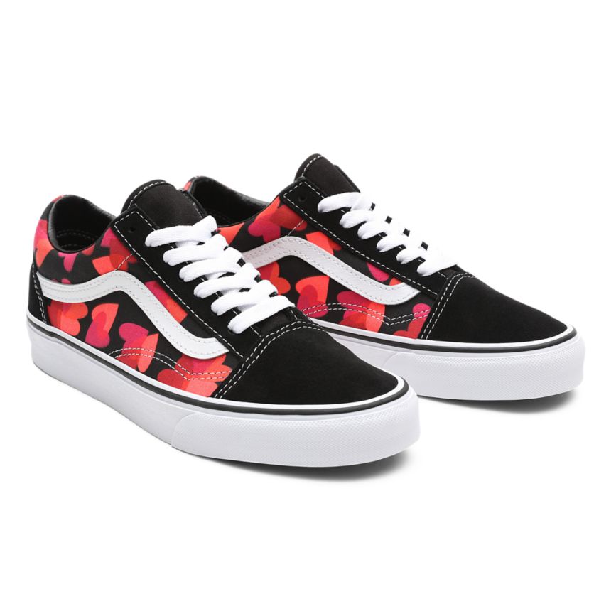 Vans Valentines Hearts Old Skool Sko Čierne | VN076T9QA17