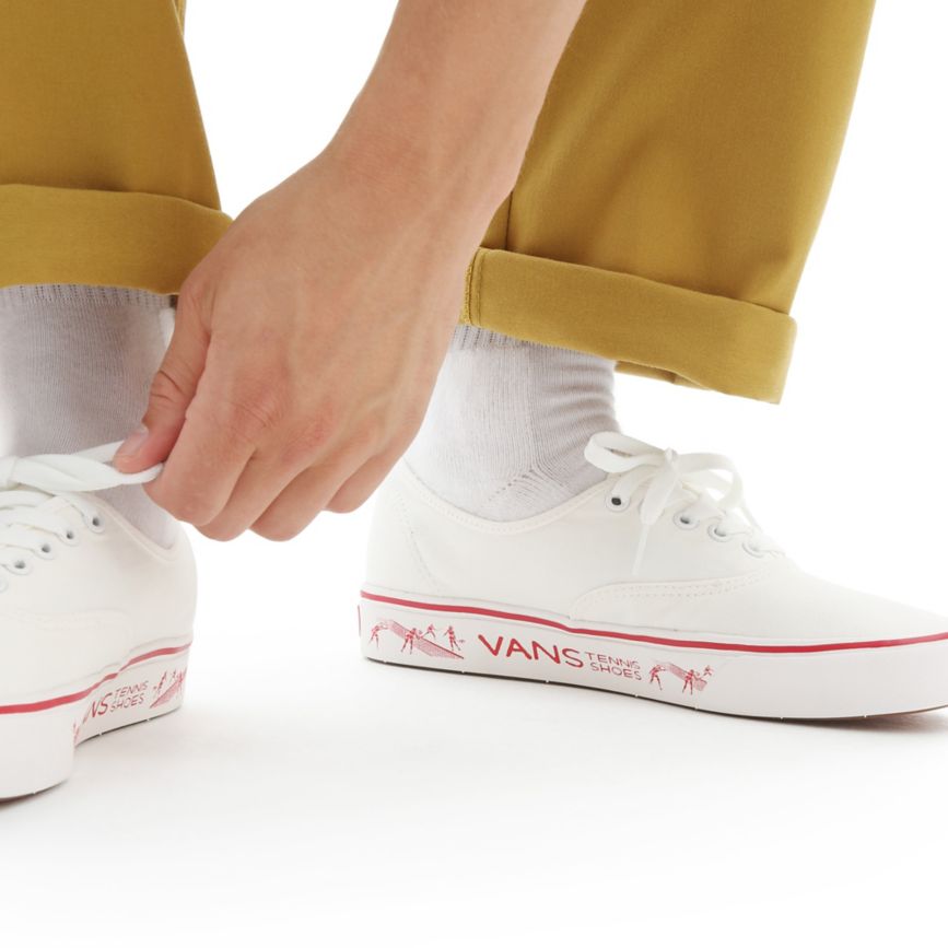 Vans X Penn ComfyCush Authentic Sko Biele | VN025E4PN40