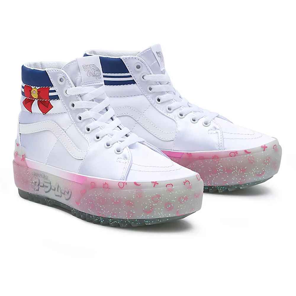 Vans X Pretty Guardian Sailor Moon Sk8-hi Stacked Sko Biele | VN304O2JO95