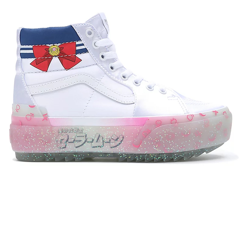 Vans X Pretty Guardian Sailor Moon Sk8-hi Stacked Sko Biele | VN304O2JO95