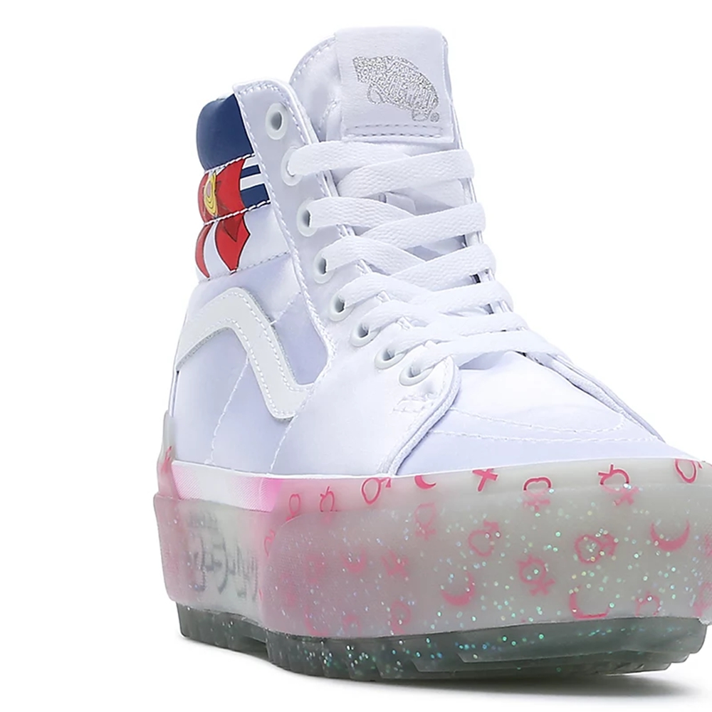 Vans X Pretty Guardian Sailor Moon Sk8-hi Stacked Sko Biele | VN304O2JO95